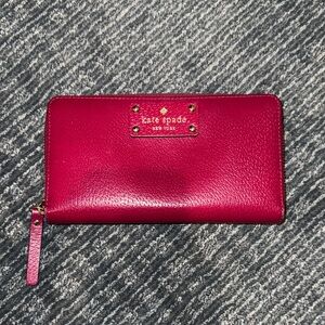 Kate Spade Fuchsia Leather Wallet